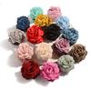 Cotton Fabric Rose Flower Hair Claw Clips for Women Korean Ctach Shark Clamp Hair Accessories Rose Blossom Catching Clip