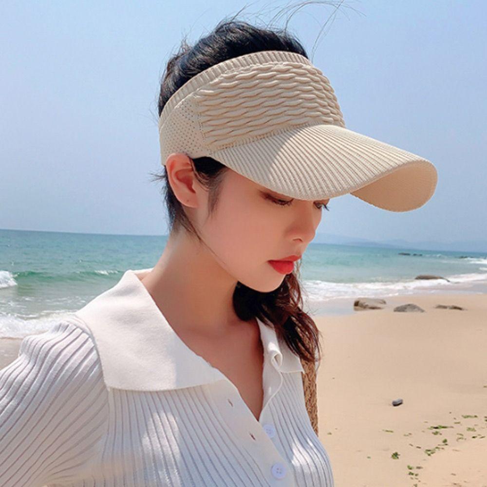 Summer Breathable Elastic Sports Visors Empty Top Hat Baseball Cap Sun Hat