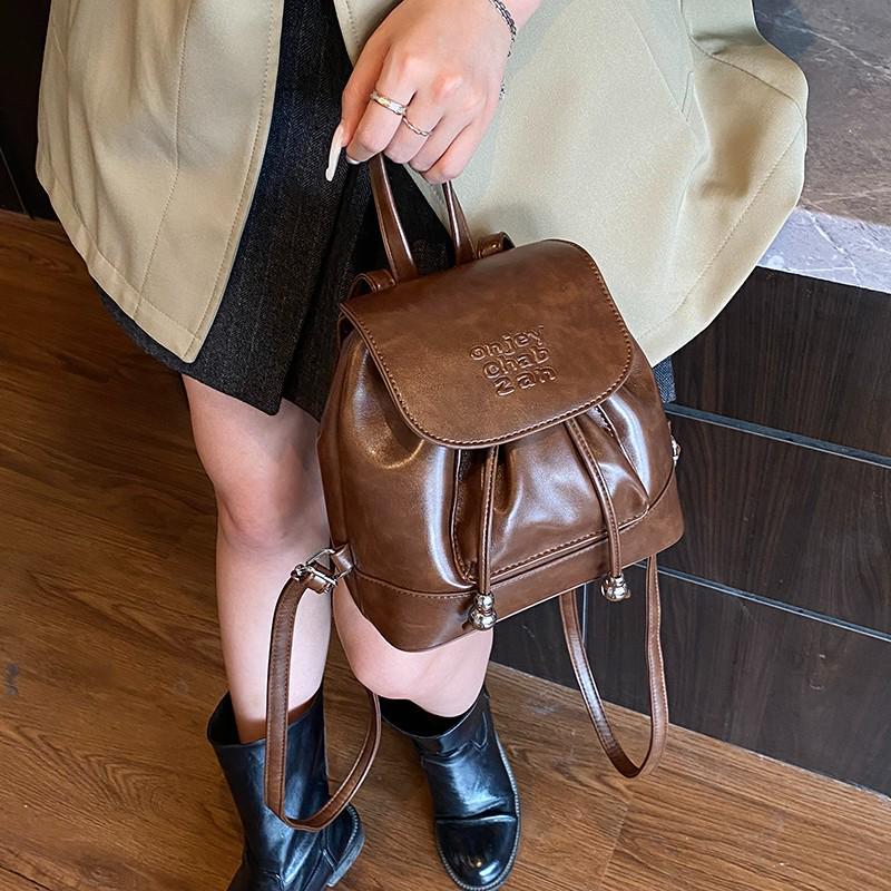 2025 Damen Retro Rucksack in Unifarbe - Vielseitiges, Exquisites Reiseaccessoire für Herbst und Winter