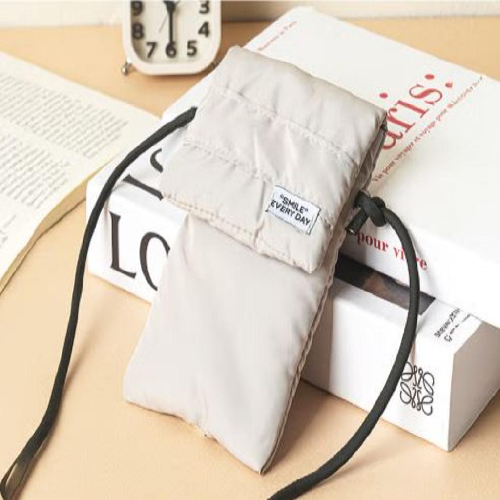 Mini Borsa a Tracolla Imbottita - Grigio