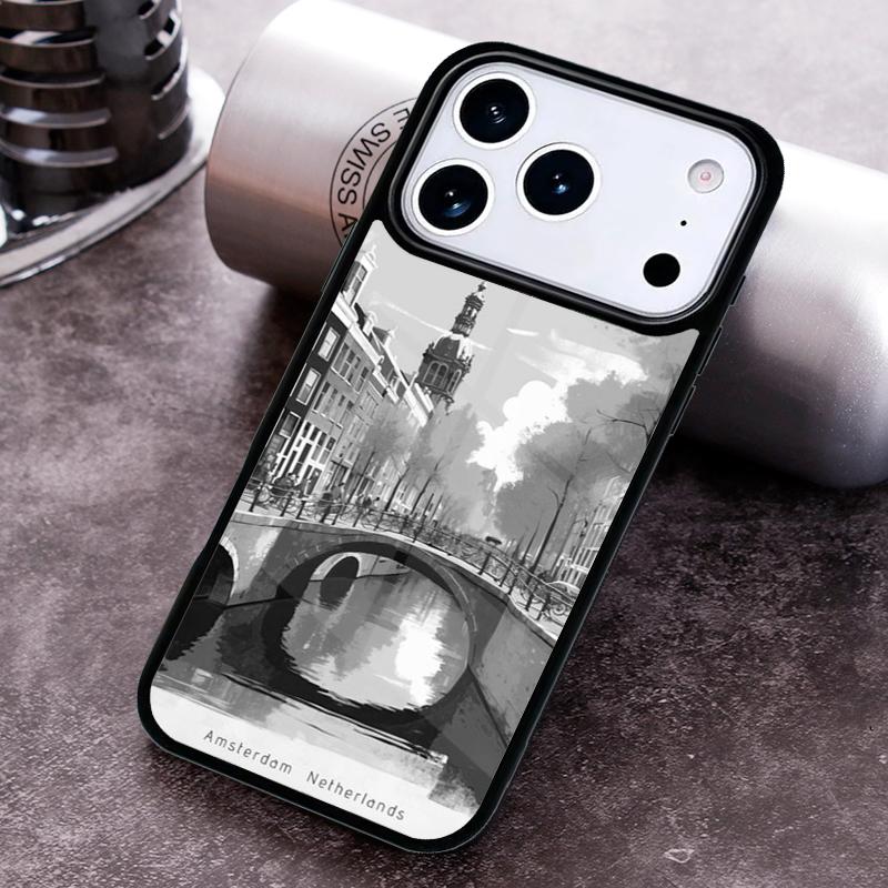 Amsterdam City Poster Phone Case For iPhone 17 16 15 14 13 12 11 Pro Max Plus 17Air Soft Silicone Cover