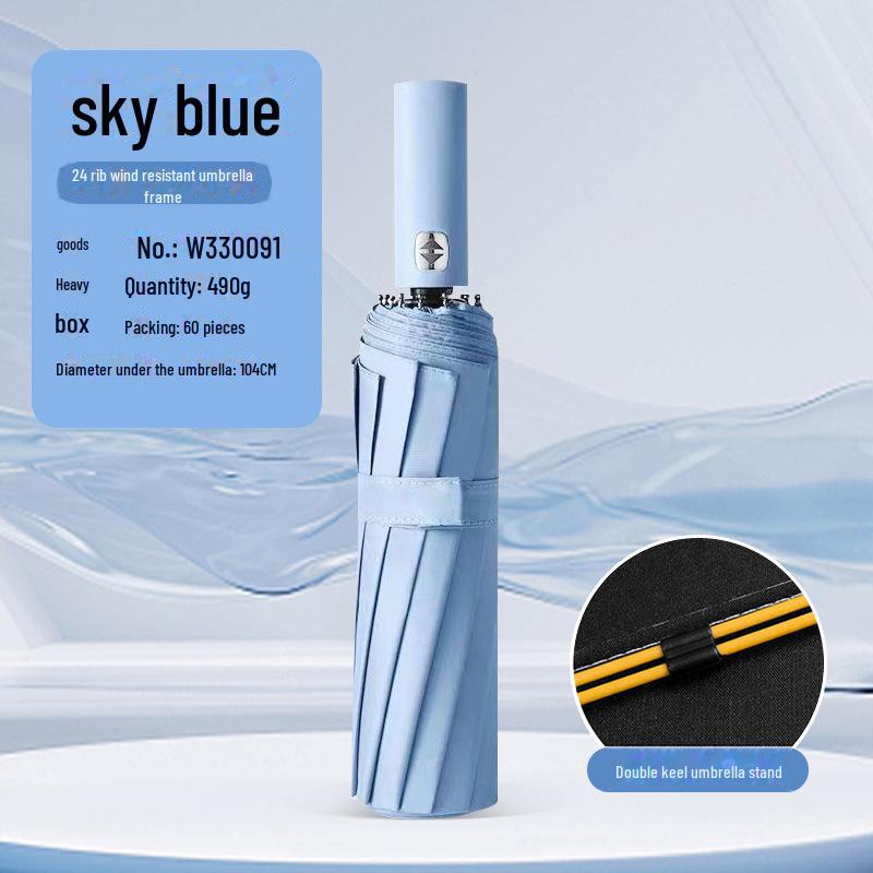 "Large Fully Automatic Folding Umbrella for Sun and Rain, High-Grade Men's Dual-Use Parasol"