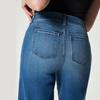 Trendige Damen Casual Wide Leg Jeans Einfarbig mit Naht vorne Mode Neu