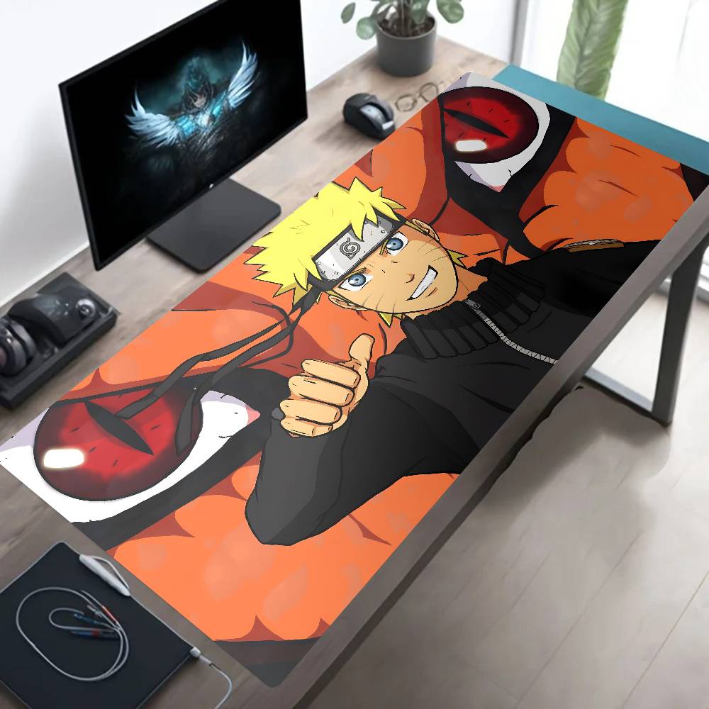 Anime Characters U-Uzumaki N-Naruto Mouse Pad Large Gaming Keyboard Mat LockEdge Rubber Computer Office Accessories