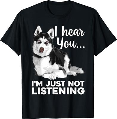 Grappige Husky Hond Kunst voor Mannen Vrouwen Kinderen Siberische Husky Liefhebber T-shirt Husky Liefhebber Grafische Tee