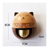 Creative Wind Chime Lucky Cat Bronze Bell Door Clock Bedroom Door Walnut Multi Functional Home Decoration Creative Moving Gift