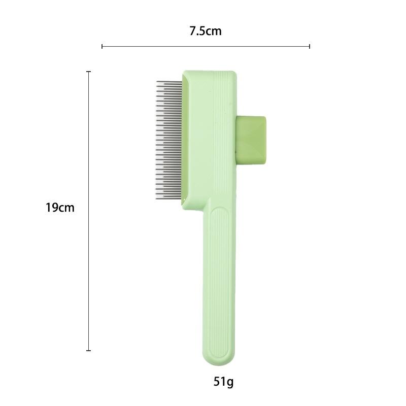 Pet Hair Removal Comb Flea Comb,New One-Click Self-Cleaning Pet Removal Combs for Short&Long Hair Cat Dog Comb for Grooming Mass