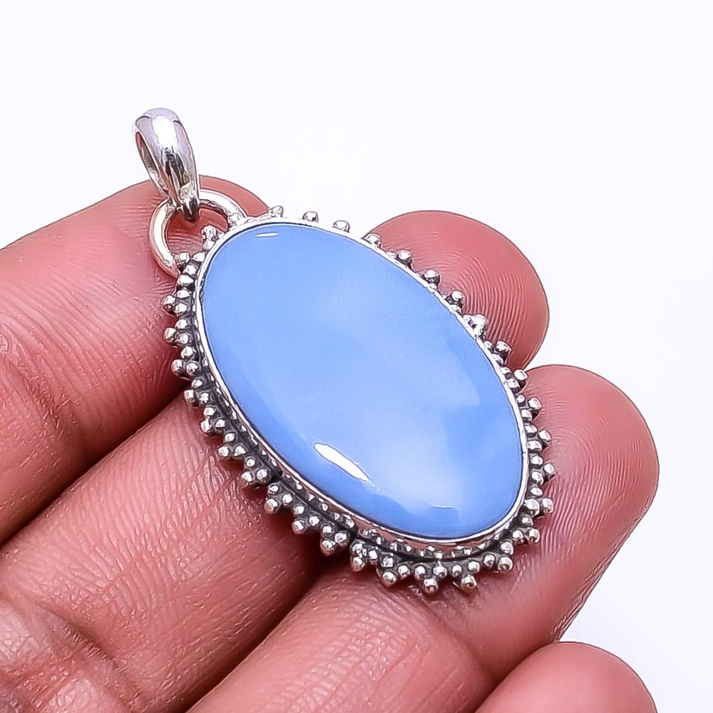 

Blue Opal -Owyhee 925 Sterling Silver Pendant 1.56 P25