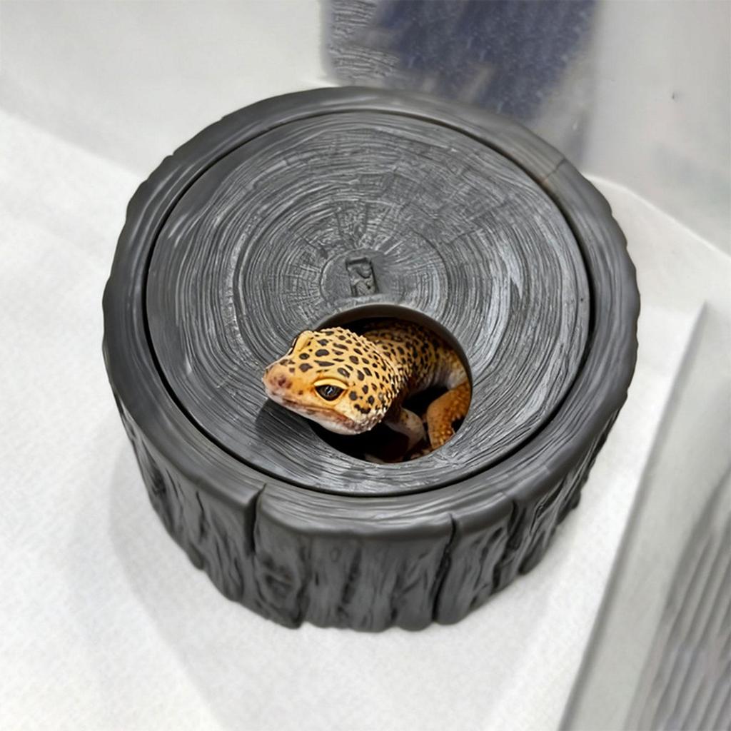 Realistic Resin Reptile Hideout Cave Sturdy Shelter Terrarium Decor for Lizard and Corn Snake Habitats