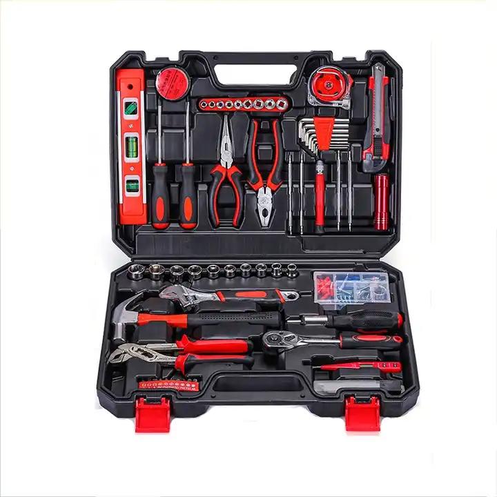 120-Piece Multi-Function Hand Tools Set Hardware Hard Case with Repair Tool Box Screwdriver for Car Repair
