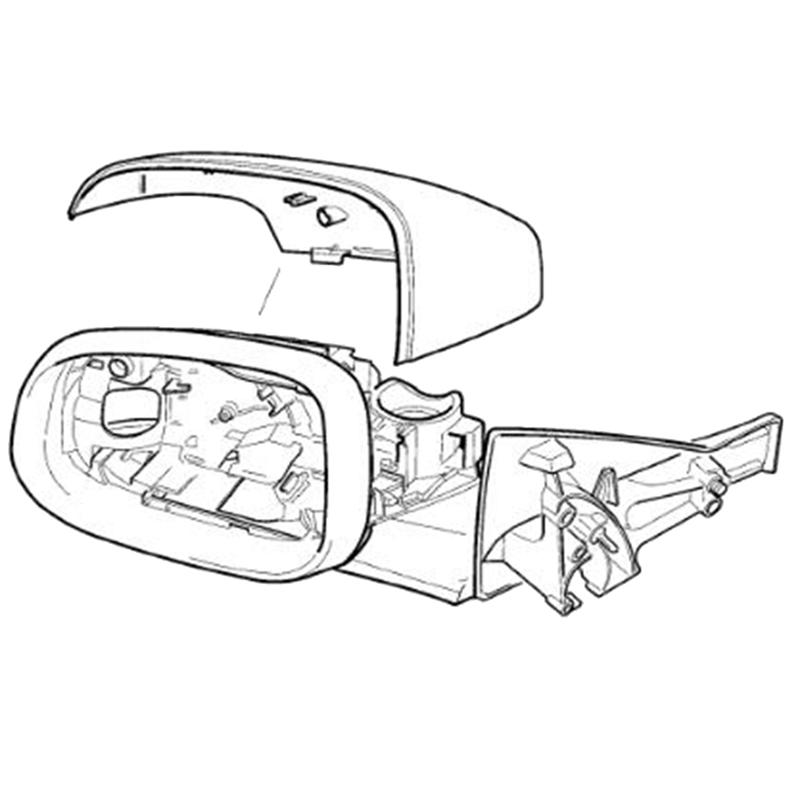 Autó oldalsó tükör burkolata visszapillantó tükör burkolata 39850533 39850553 Volvo S80 V40 S40 C30 C70 2010-2013
