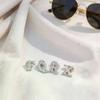2PCS Initial A To Z 26 Letters Pin Silver Color Fashion Metal Alphabet Women Men Suit Collar Lapel Brooch Pin Accessories