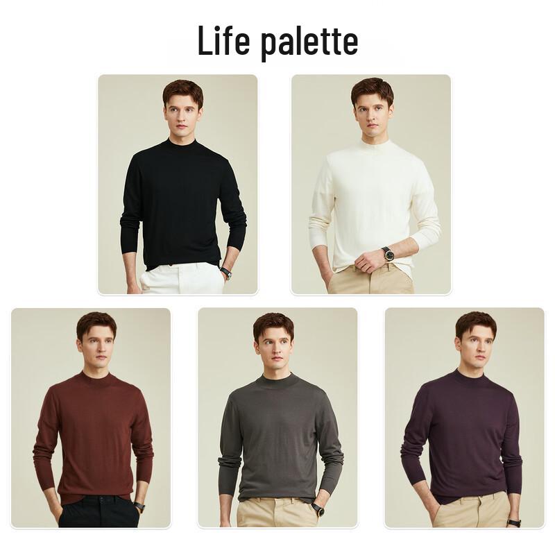 Men's Round Neck Wool Knit Sweater