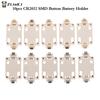 10Pcs White Housing Gold-Plated Tin-Plated Button Battery Holder For CR2032 Cr2025 Bs-6 SMD Button Battery Holder Socket Cases