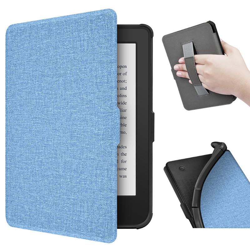 Case for 6" 2024 Clara Color Ereader Fabric Sleeve Cover with Hand Straps/Auto Sleep/Wake with Hand Strap Case