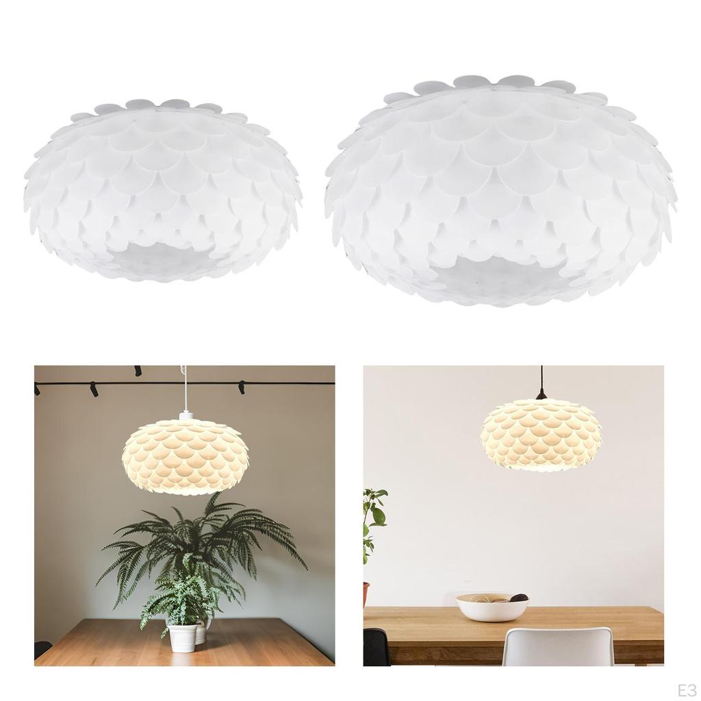 Elegant Pendant Lamp Shade for Stylish Hanging Ceiling Light or Floor In White