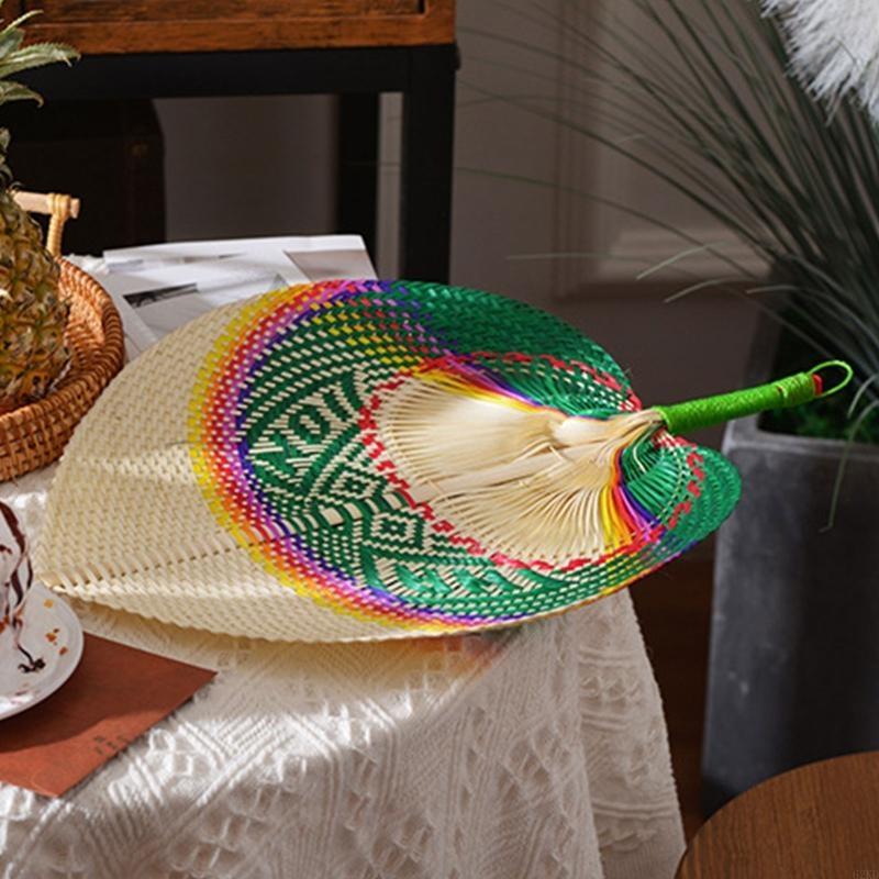 62KD Bamboo Woven Fan Hand Weaving Fans Cooling Supplies Party Supplies Wedding Camp