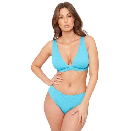 Be You Womens/Ladies Triangle Textured Bikini Top