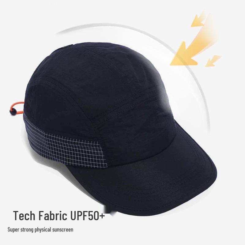 Japanese Retro Quick-Dry Color-Block 5-Panel Baseball Cap with Sun Protection for Outdoor and Mountaineering