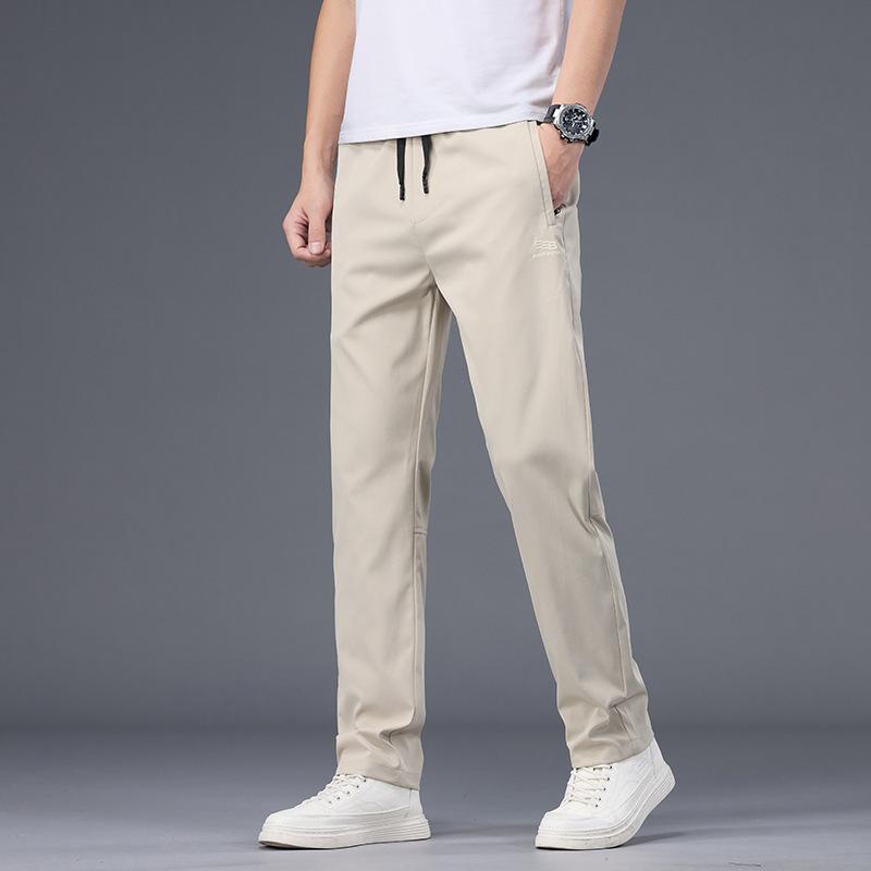 Spring and Autumn Pants Men's Spring Quick-Drying Casual Pants Men's Sweatpants Ice Silk Loose Straight Men's Pants