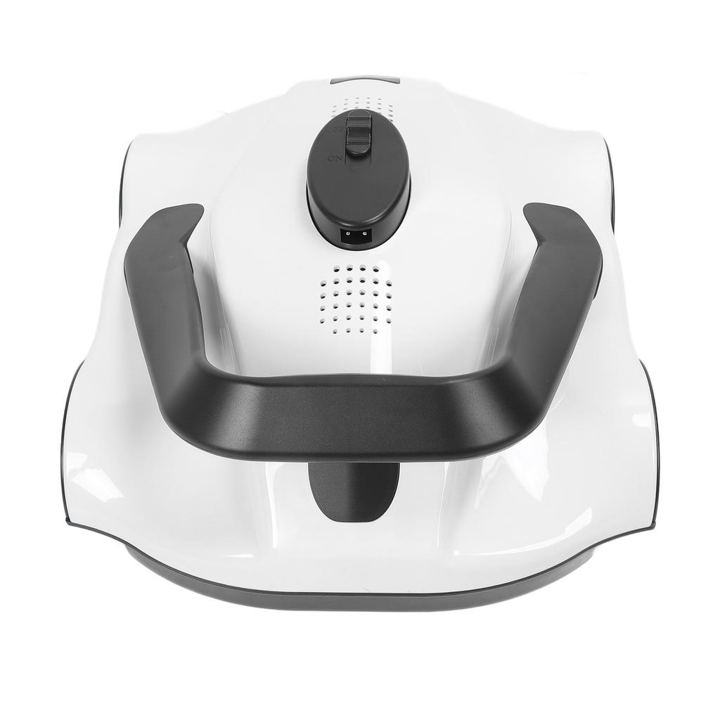 Cordless Robotic Pool Vacuum IPX8 Automatic Pool Vacuum Powerful Suction 5200mAh Battery for Flat Bottomed Pools White