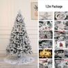 Luxury Flocked Snow Christmas Tree with Ornaments for Home Décor