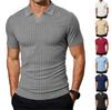Men's Casual Short Sleeve T-Shirt with Collar, Breathable Shirt for Summer Everyday Wear