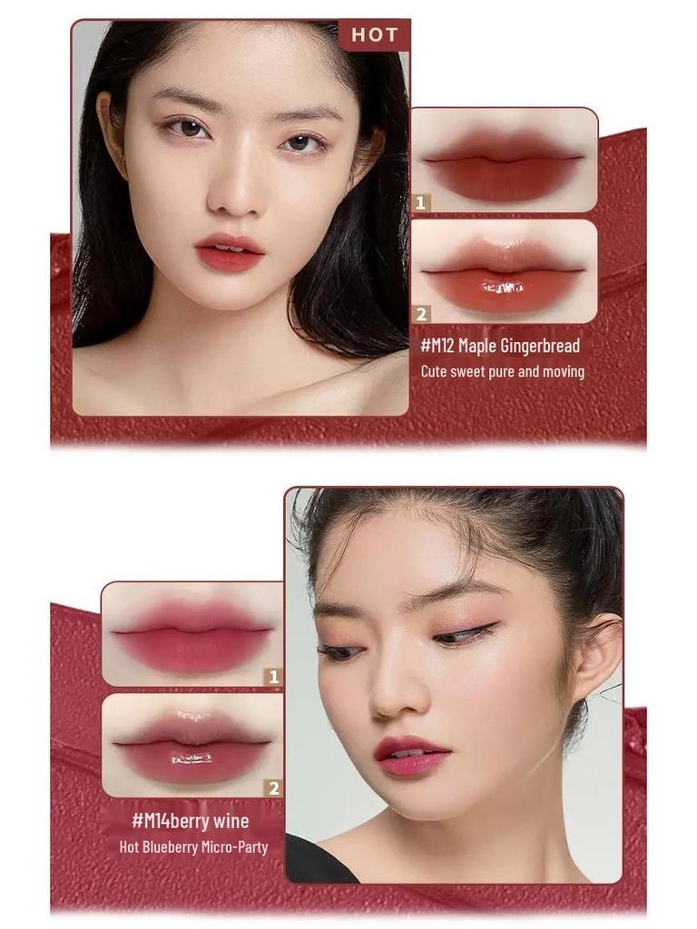 AKF Lip Mud Gloss: Matter, Mehrfarbiger Lippenstift für Studenten - Herbst/Winter Kollektion