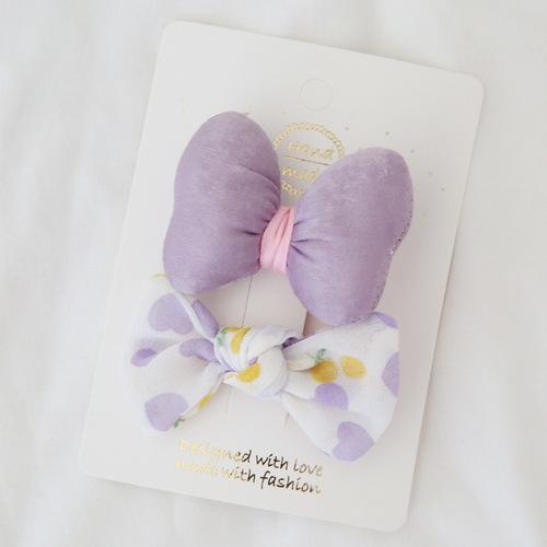 Cute Children Hair Pins Matte Cartoon Fruit Plant Fabric Embroidery BB Hair Clips for Girl Korea Simple Fashion Hair Accessories