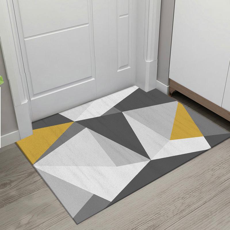 Nordic Wind Crystal Velvet Floor Mat Absorbent Non-slip Mat for Bathroom Door Household Dirty and Washable Door Mat