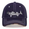 Embroidered Fishbone Baseball Cap Summer Outdoor Sports Sun Protection Duckbill Hat