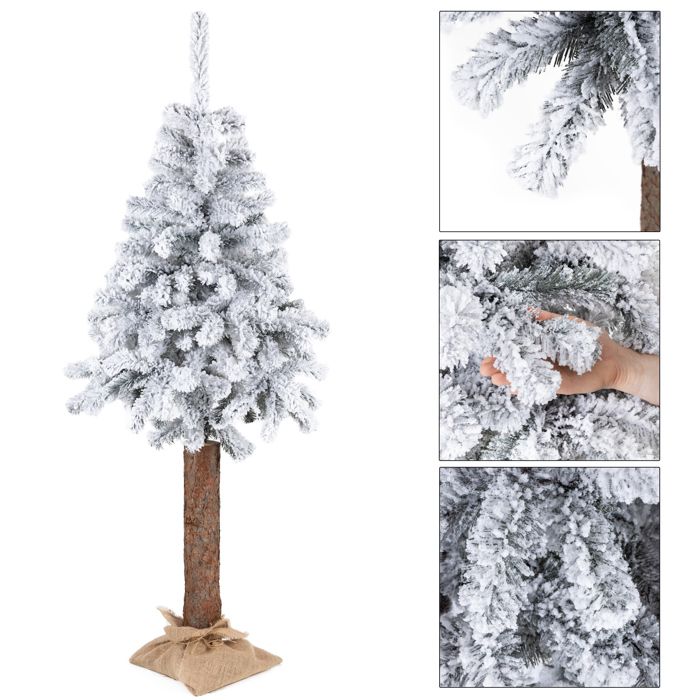 Sapin de Noël artificiel – épicéa des neiges sur tronc (160 cm)