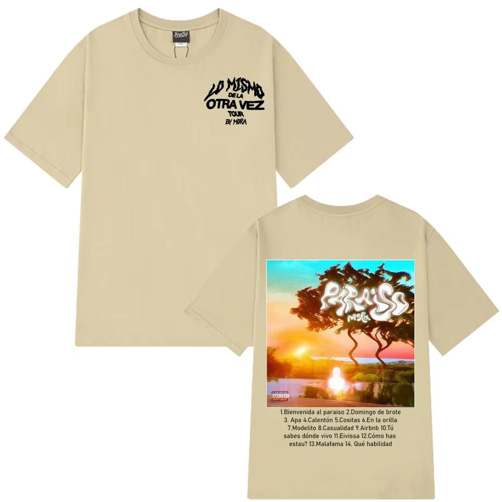 Mora Paraiso Fashion Print T Shirts Men Women Harajuku Hip-hop T-shirt Short-sleeved Streetwear Oversized Cotton O-Neck T-shirts