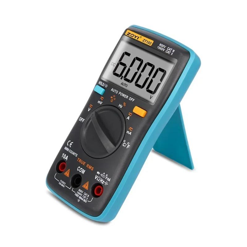 ZT102 Digital Multimeter AC/DC Voltage Current Temperature Ohm Frequency Diode Resistance Capacitance Tester Electrician Tools