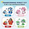 SBSG Robocar Poli 4 Balení Poli + Jantarová + Roy + Helly Transformující Robotické Hračky, 4" Transformovatelné Akční