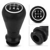 Universal Black Leather 5 Speed Car Manual Gear Stick Shifter Shift Knob Qiilu Gear