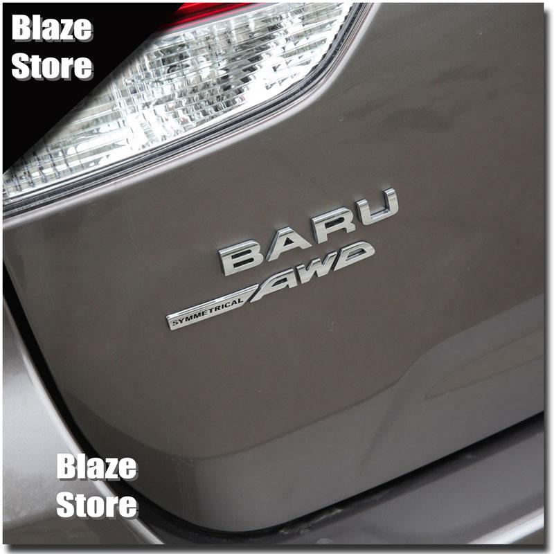 3D Metal Symmetrical AWD Badge Car Tailgate Car Sticker For BRZ XV Outback Forester Asahi Panther WRX Impreza