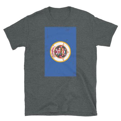 Minnesota Staatsflagge Vereinigte Staaten von Amerika Kurzarm Unisex T-Shirt