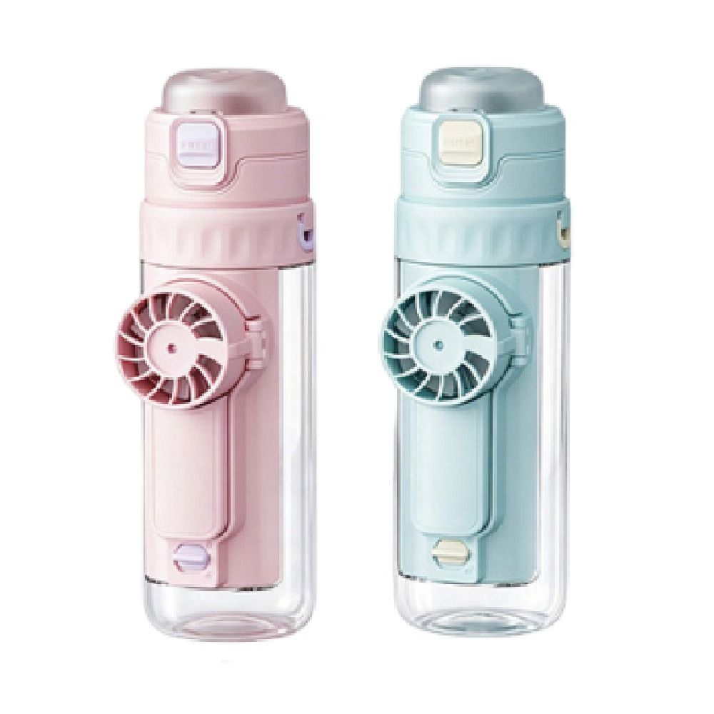 610 ML Hydration Spray Fan Cup Detachable Fan Sports Drinking Bottle Students