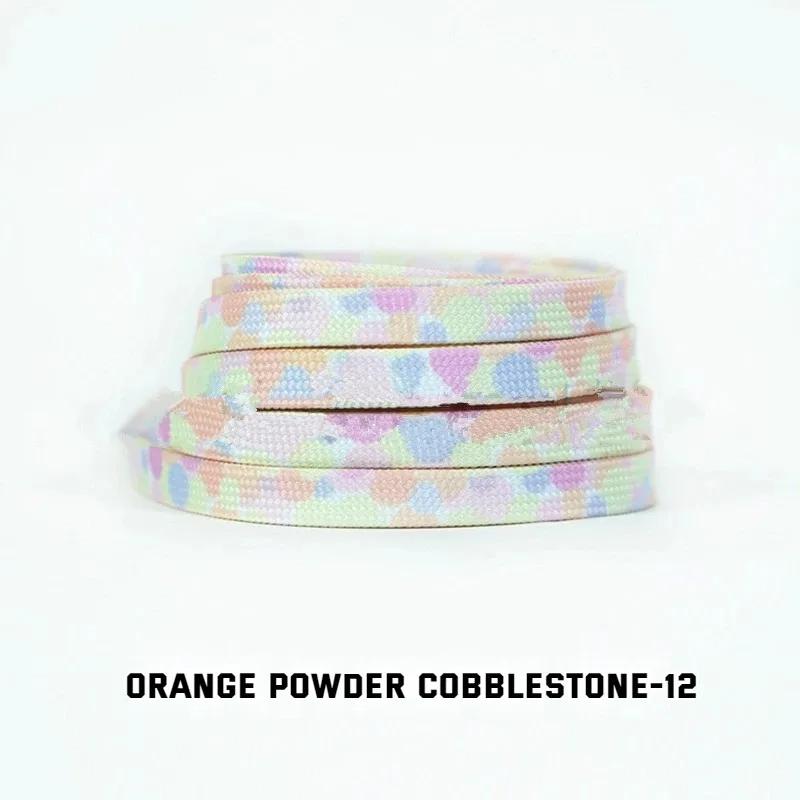 Stripes Tie-dye Laces Dazzling Blue Shoelace Colorful Flat Gradation Shoelaces Sneakers Personality Rope Men Women with The Same