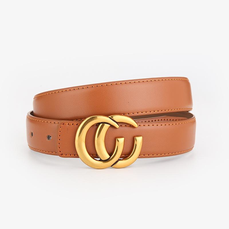 New Women Belt with Genuine Leather Letter Button Head for Everyday Versatile Jeans with Decorative High Grade Women Belt