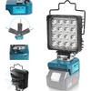 Waitl 3-stufiges 5800LM Akku-LED-Flutlicht Arbeitsleuchte, 14,4V, Kompatibel mit Makita 18V Akkus, Hohe Helligkeit, 140° Verstellbarer Winkel, IP65 Wasserdicht
