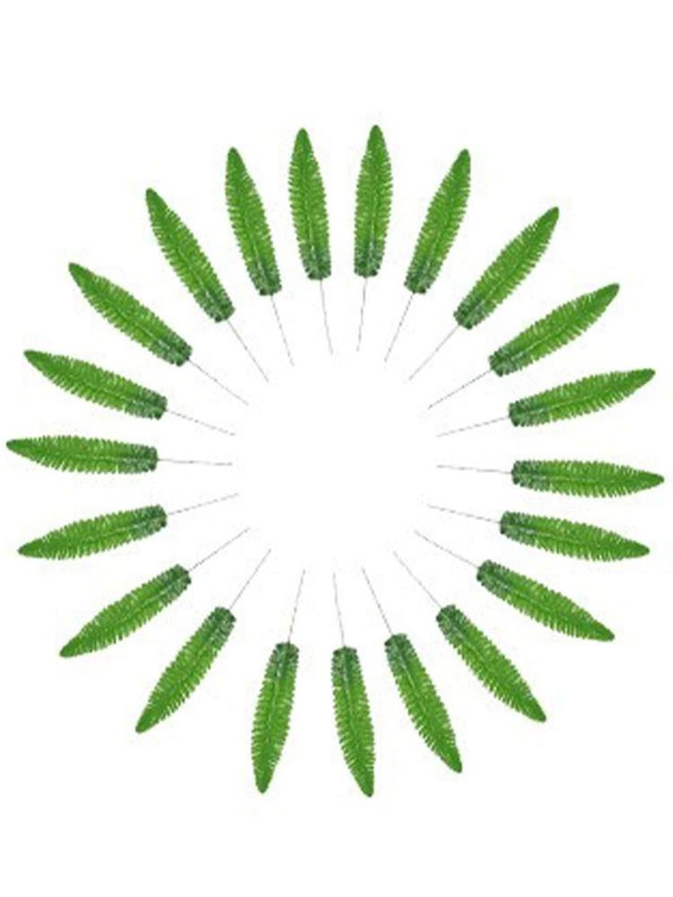 20 Pcs Artificial Shrubs Leaves Artificial  Persian Leaves Faux Shrubs Greenery Fake Plant for Home Garden Office Verandah Wedding Decor
