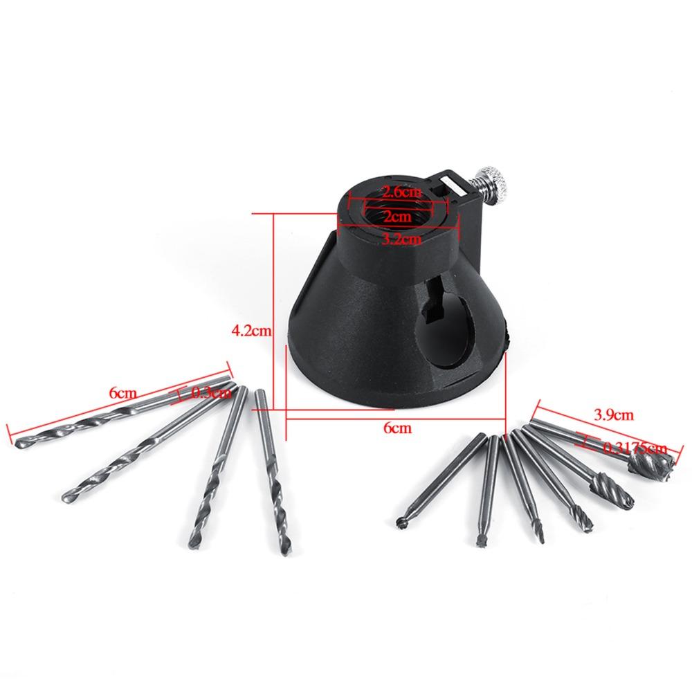 11Pcs Professional Combined Drill Bit Complete High Hardness Tool Kit Durable Milling Cutter DIY