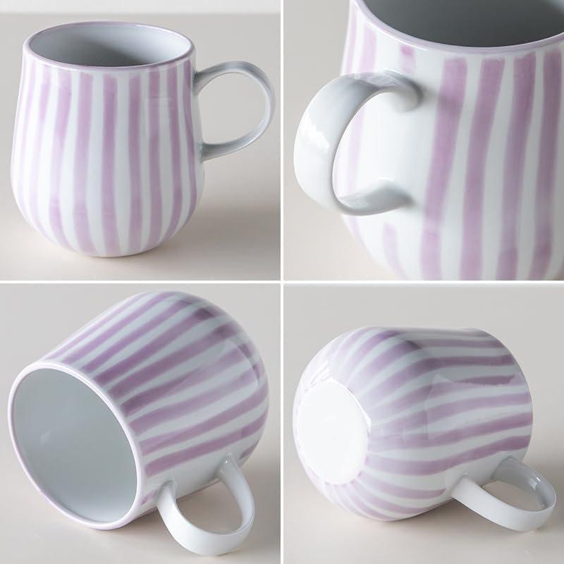 TAMAKI Switch Mug Purple Porcelain Coffee Cup 370ml T-964293 Microwave and Dishwasher Safe