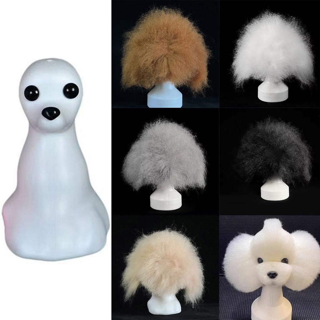 Realistic Synthetic Pet Hair Practice Dog Head Model For DIY Dog Grooming School Training And Styling Techniques Props
