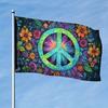 1pc, Fun Flag And Peace Symbol Mandala Design, Material 100% Durable Banner, Suitable for Indoor Outdoor Yard Lawn