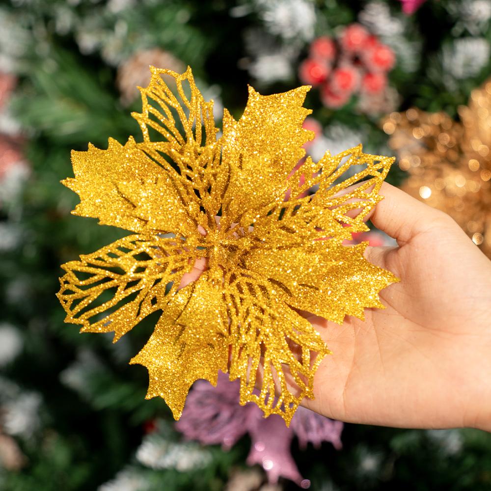 10Pcs Artificial Flowers 11/16CM Fake Flower For Home Decor Party Supplies Christmas Decoration Ornaments Garland Accessories