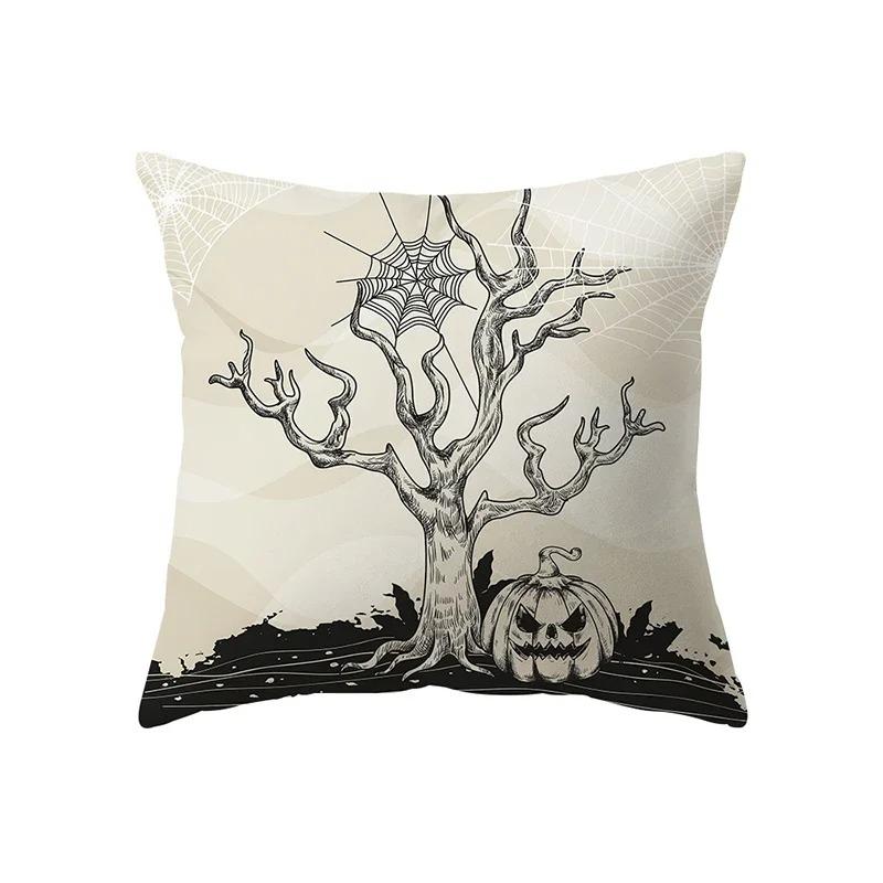 Halloween Theme Pillowcase Car Office Living Room Sofa Halloween Pumpkin Lantern Decoration Pillowcase