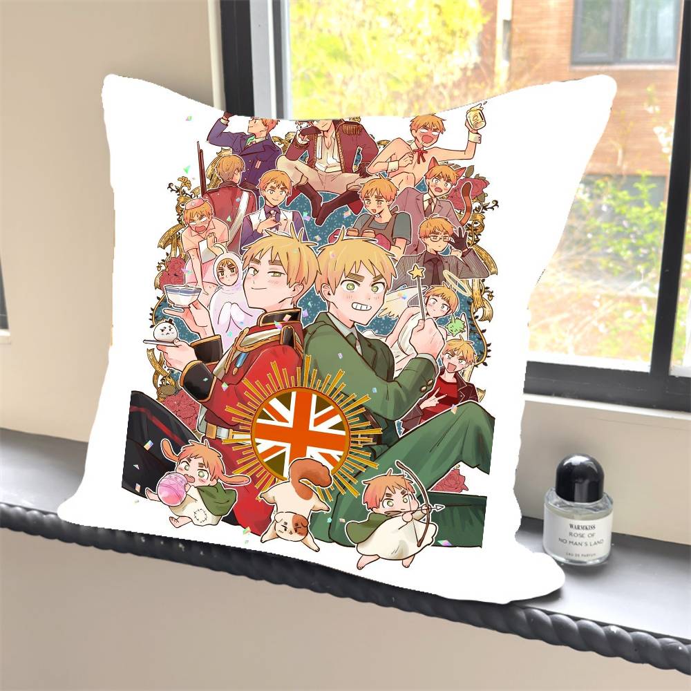 1 st Varm Anime Hetalia Axis Kuddfodral Fyrkantig Sovrum Soffa Fritid Bekväm Kudde Bil Heminredning